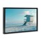 Stupell Industries Blue And White Beach Scene Black Framed Floater Canvas Wall Art, design by LSR Design Studio